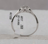 10kt White Gold Womens Round Diamond Heart Promise Bridal Ring 1/10 Cttw